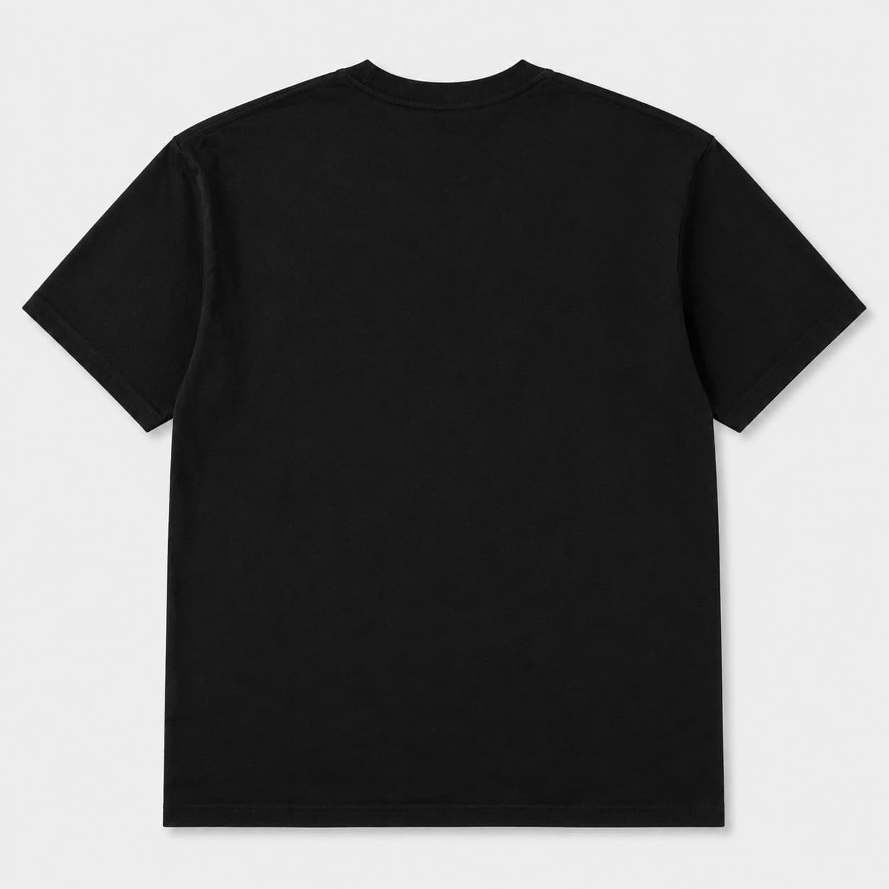 Plain black back of the British Blunt Banned T-shirt