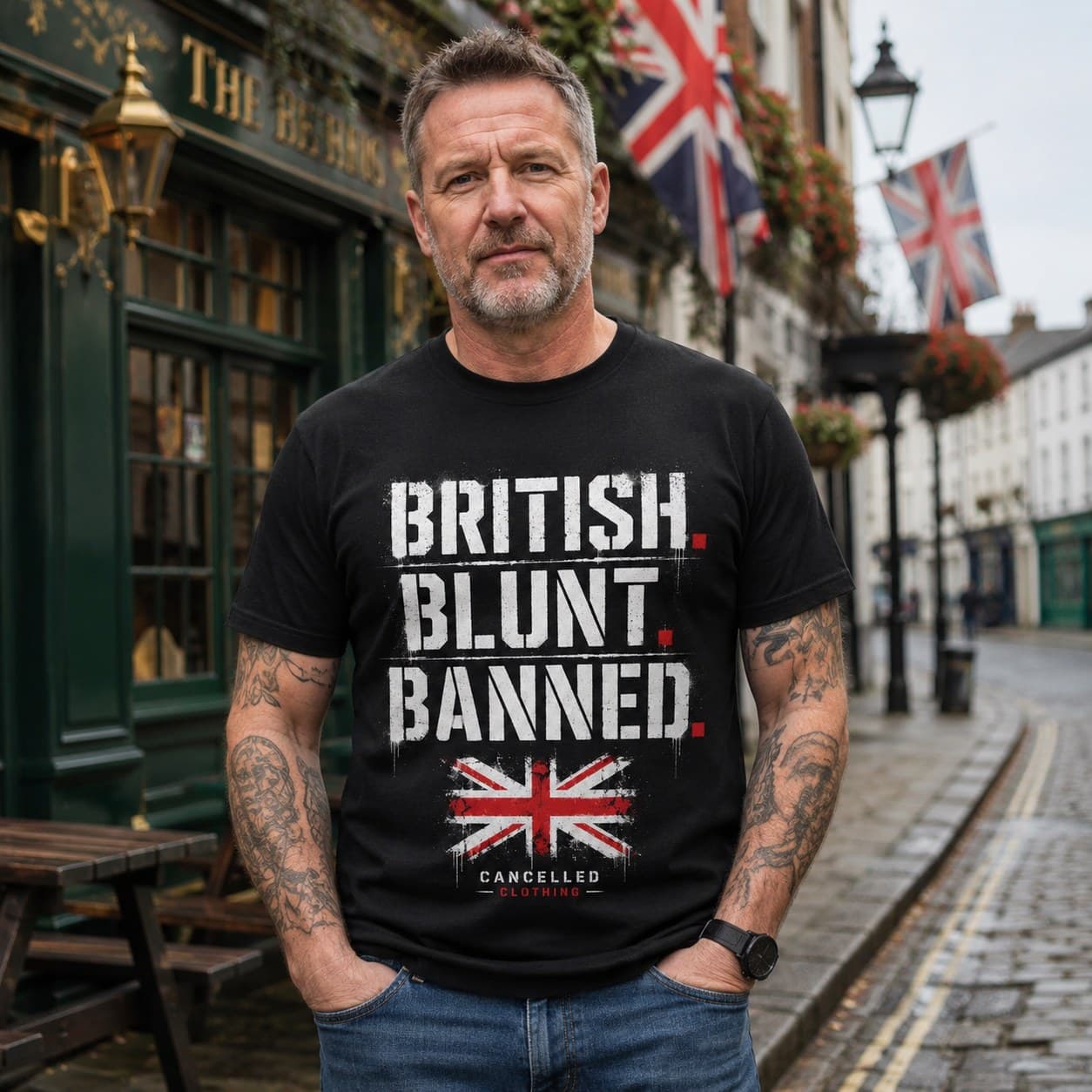 British Blunt Banned T-shirt worn