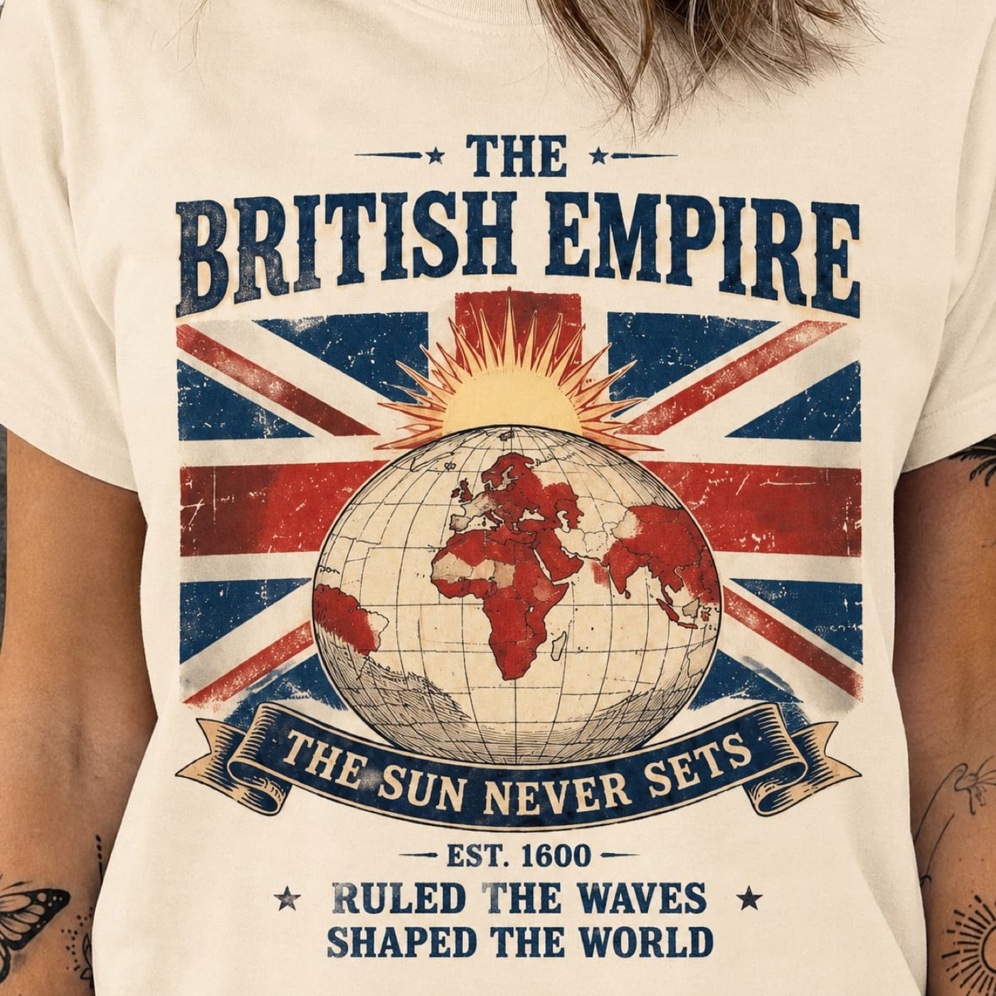 Close-up of the The British Empire print