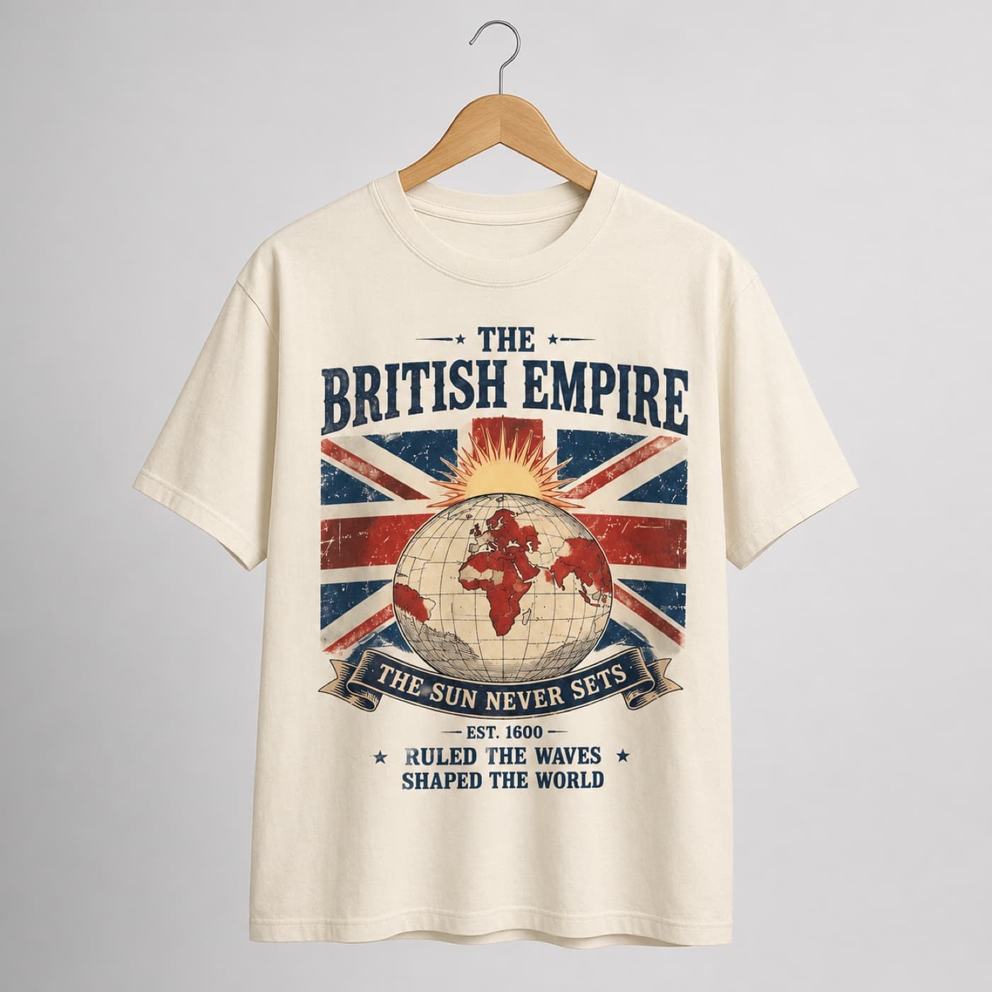 The British Empire sand T-shirt, front print