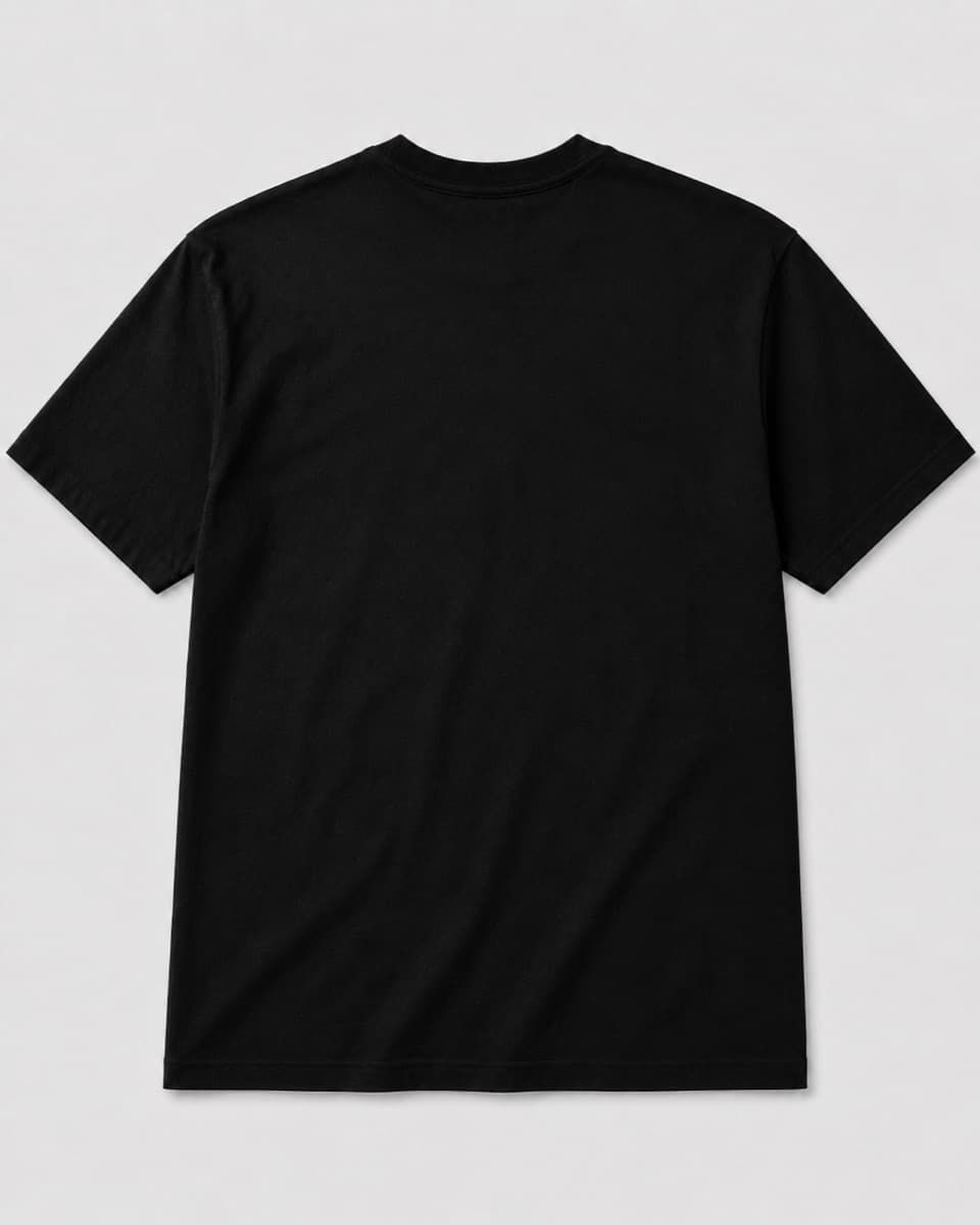 Plain black back of the British Lion T-shirt