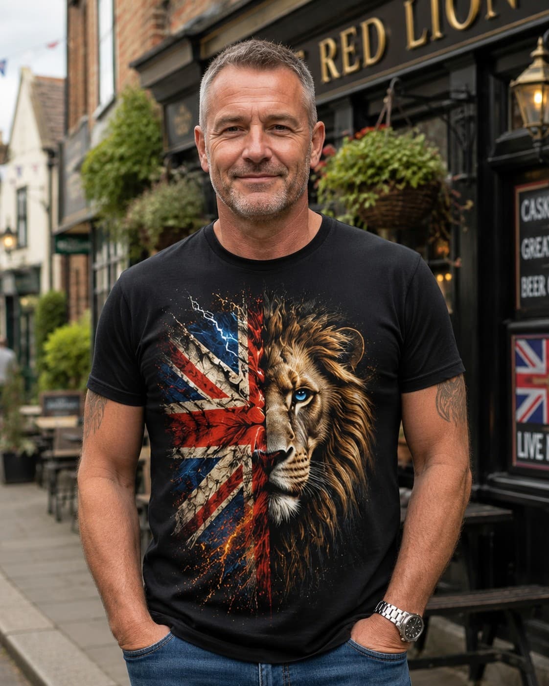British Lion T-shirt worn