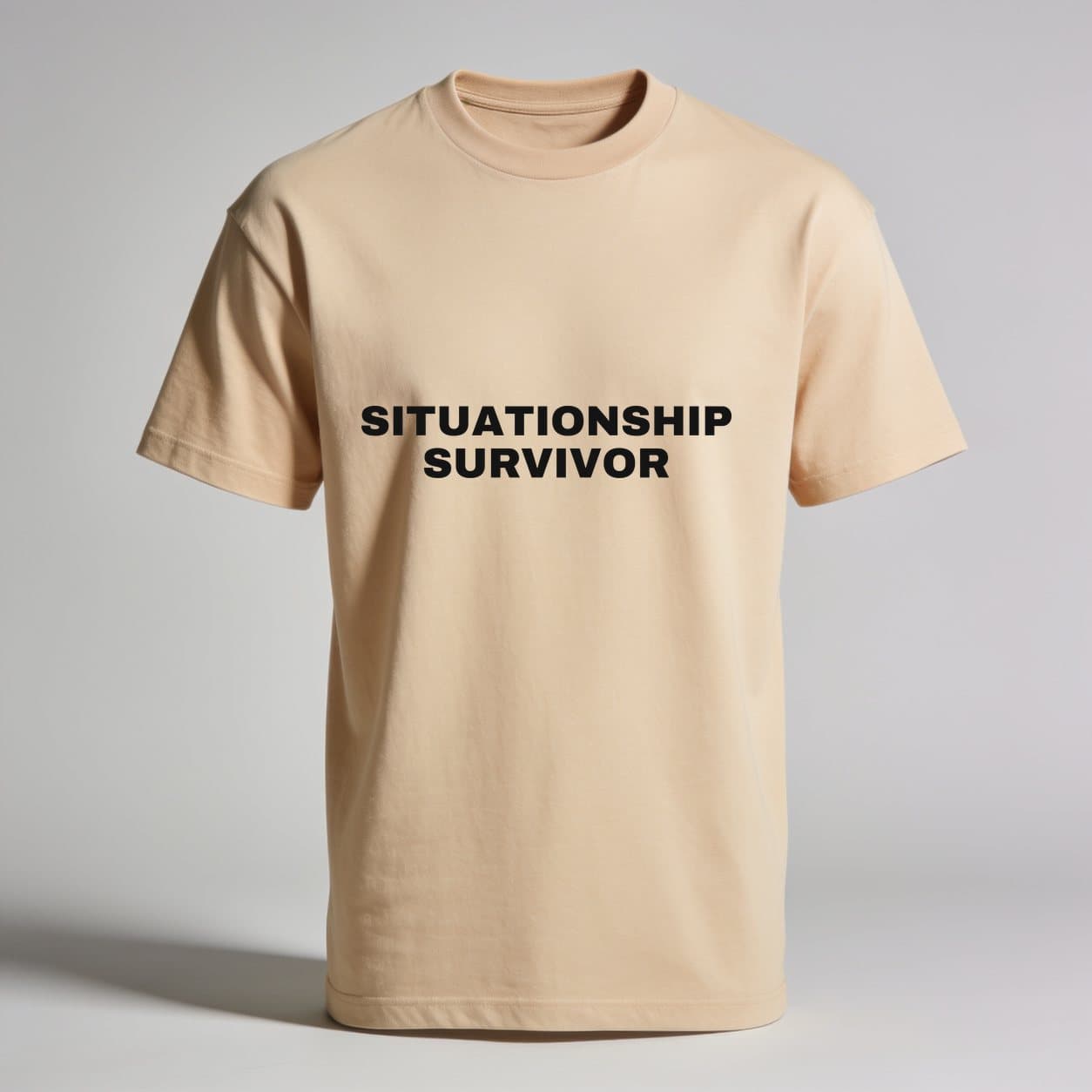 Situationship Survivor Sand T-shirt, front print