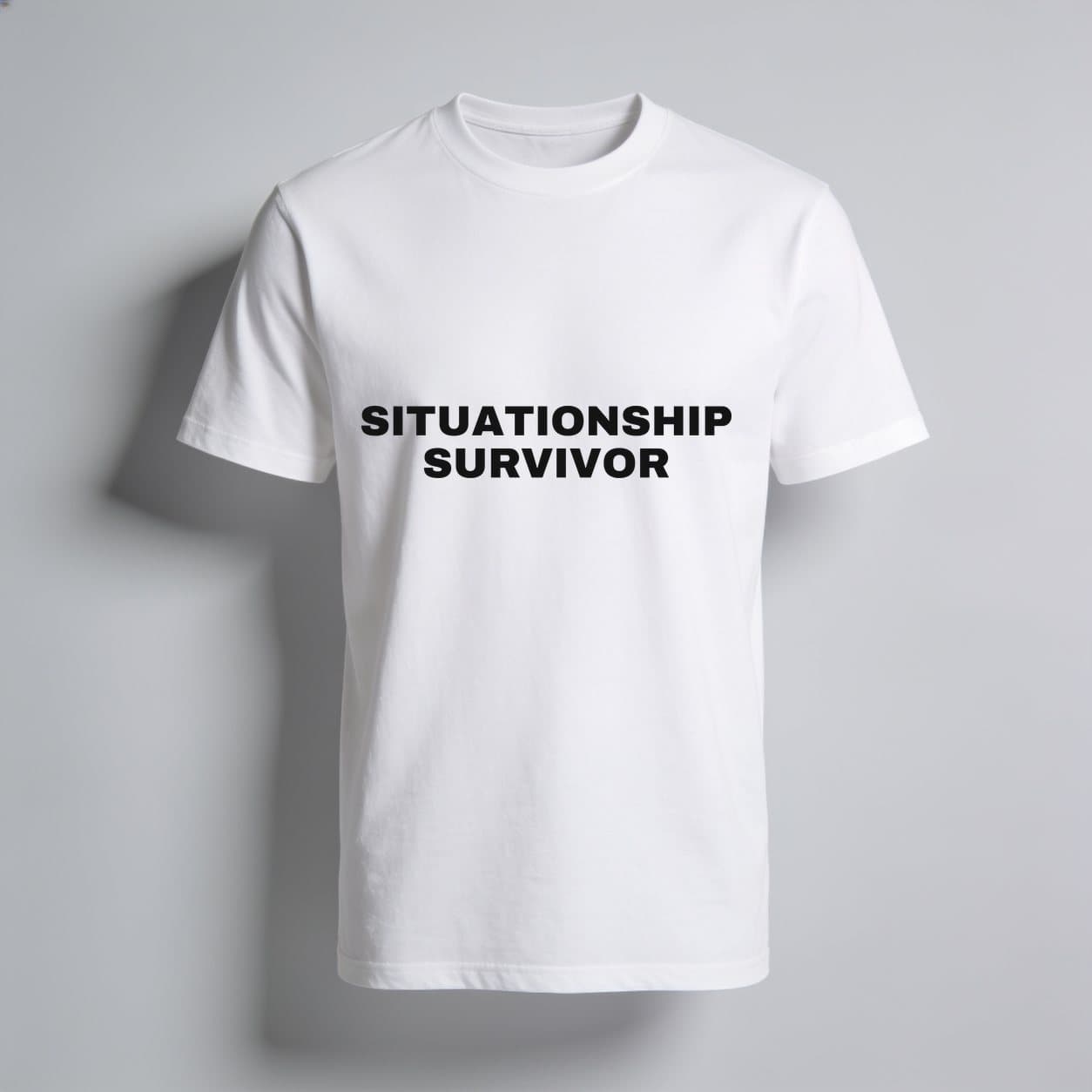 Situationship Survivor White T-shirt, front print