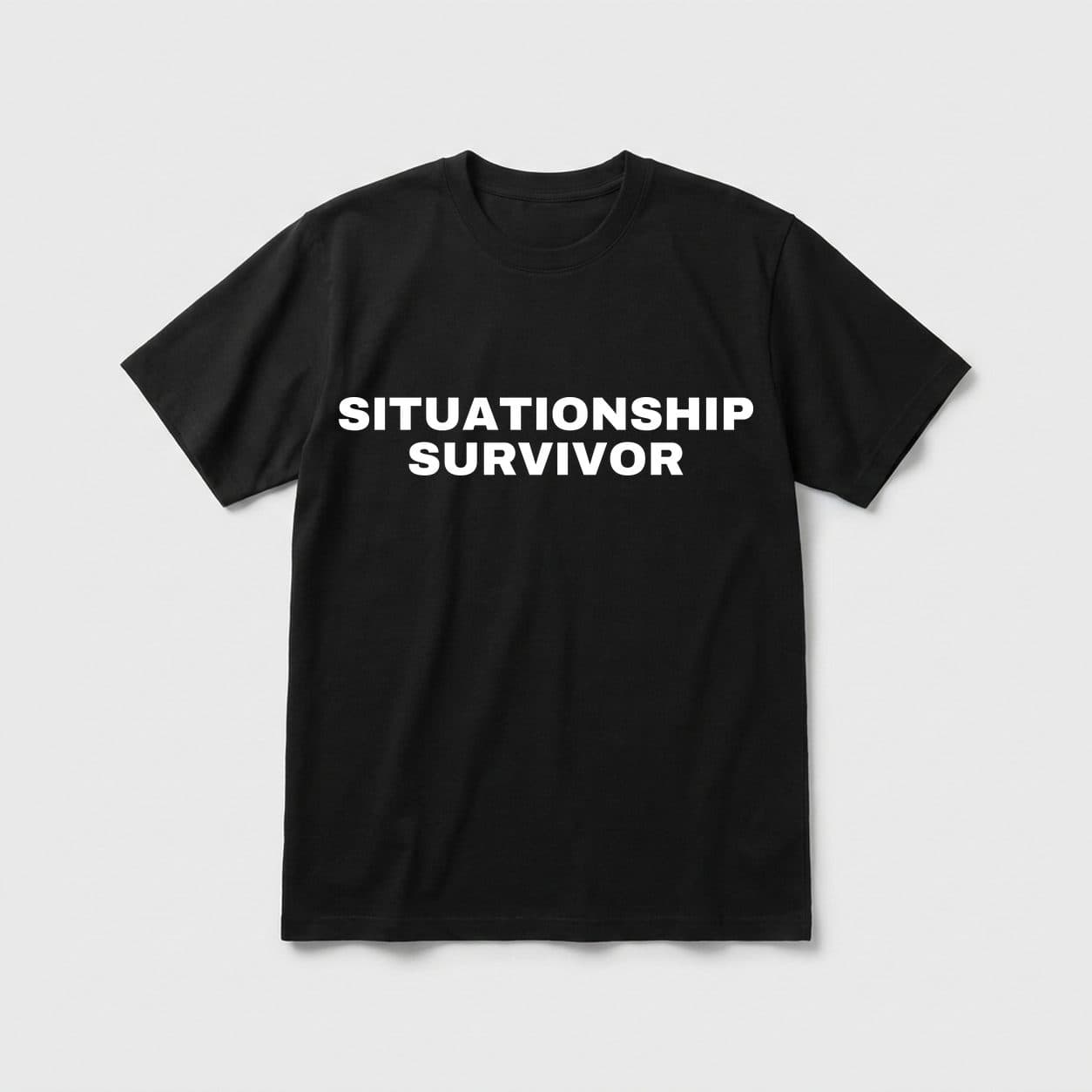 Situationship Survivor black T-shirt, front print