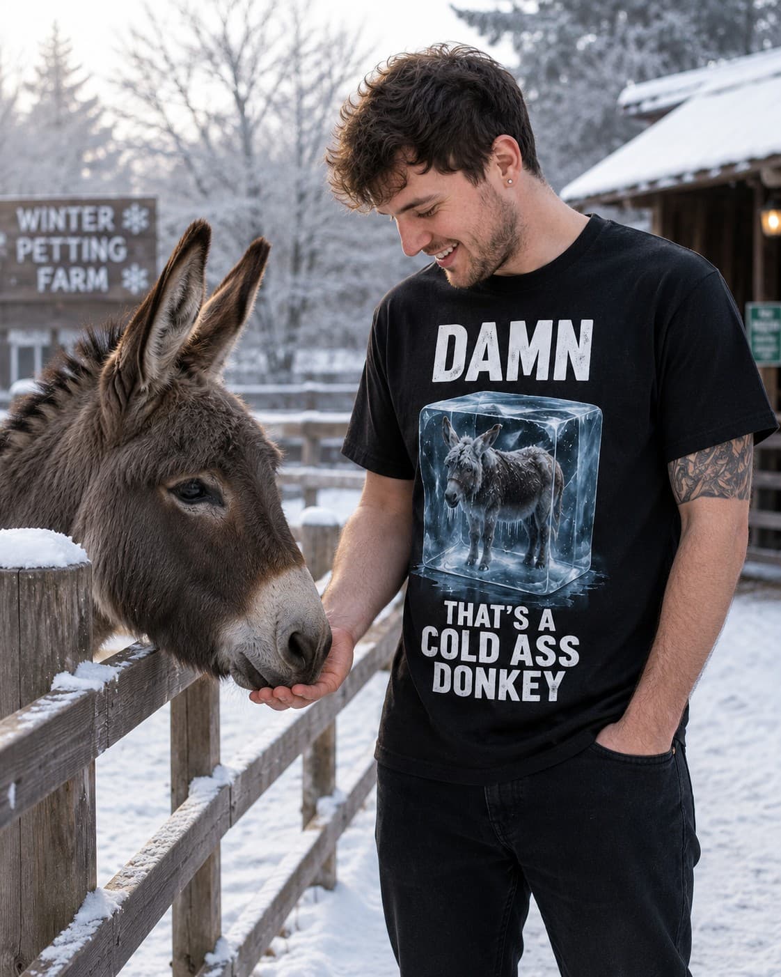 Cold Ass Donkey T-shirt worn