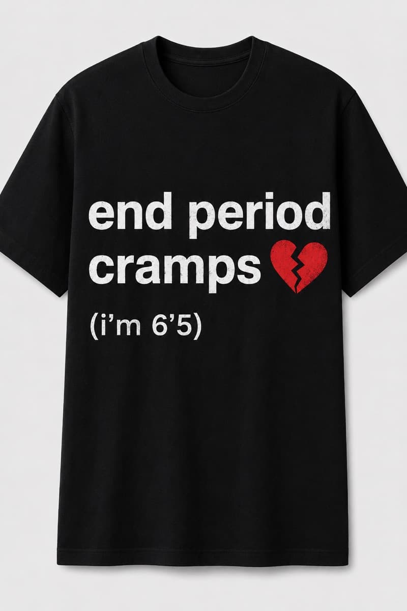 End Period Cramps black T-shirt, front print
