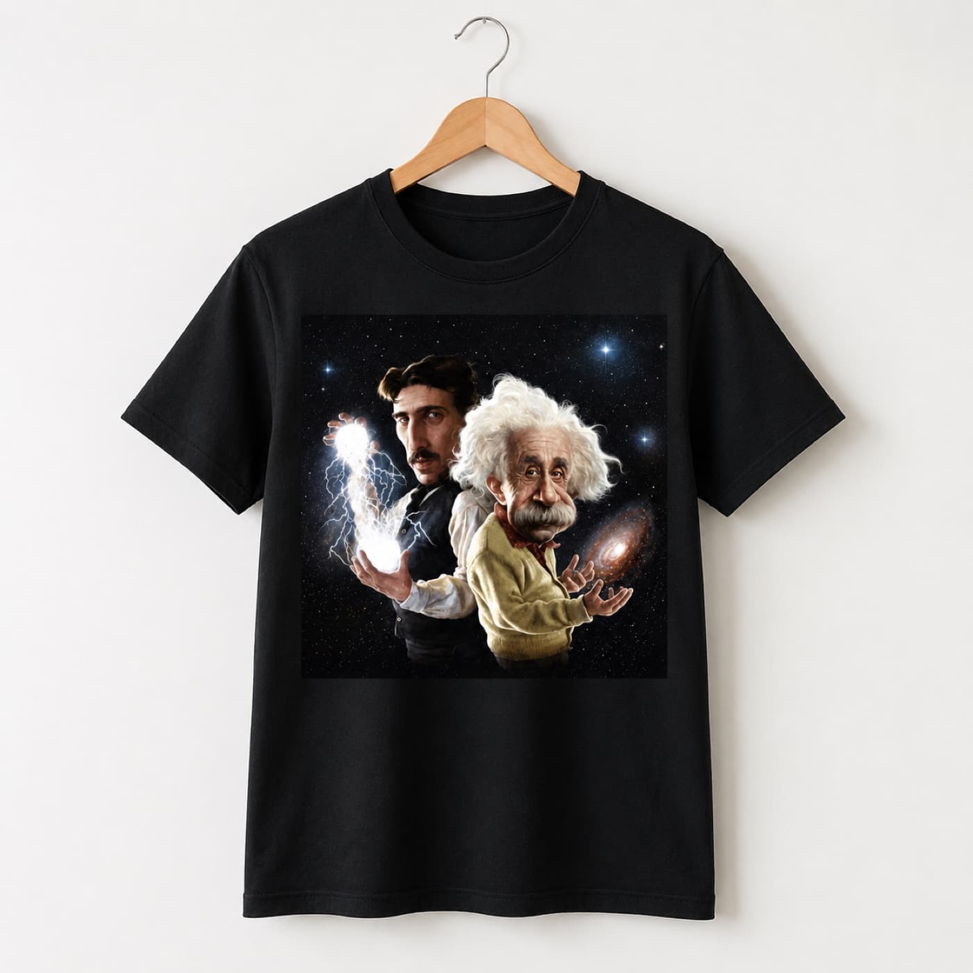 Galaxy Brain T-Shirt t-shirt on a hanger