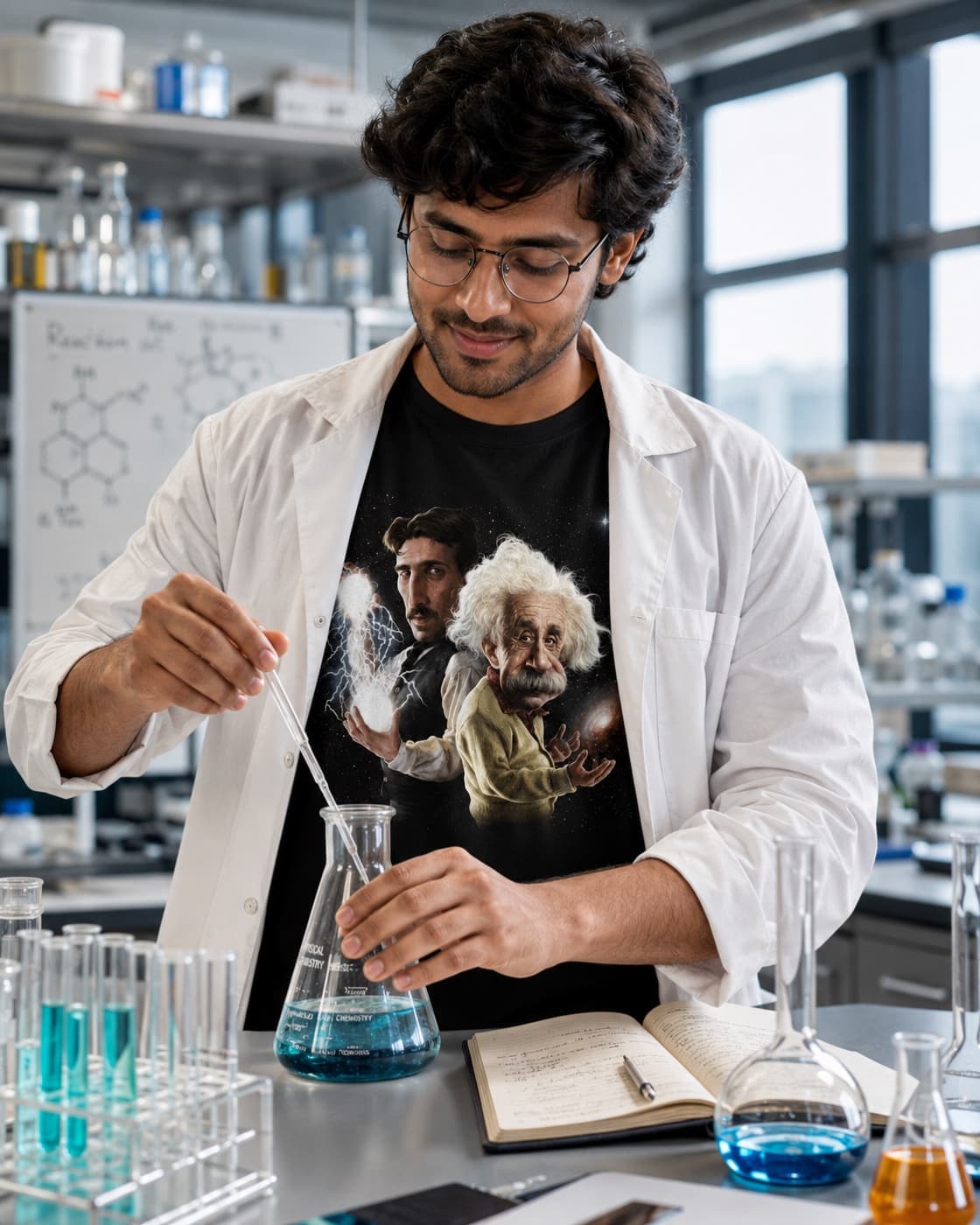 Galaxy Brain T-shirt worn