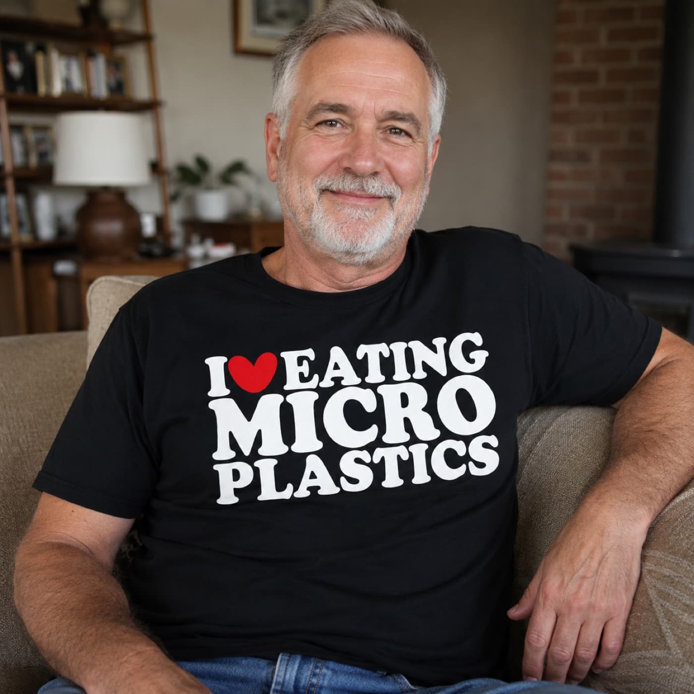 I Love Eating Microplastics worn