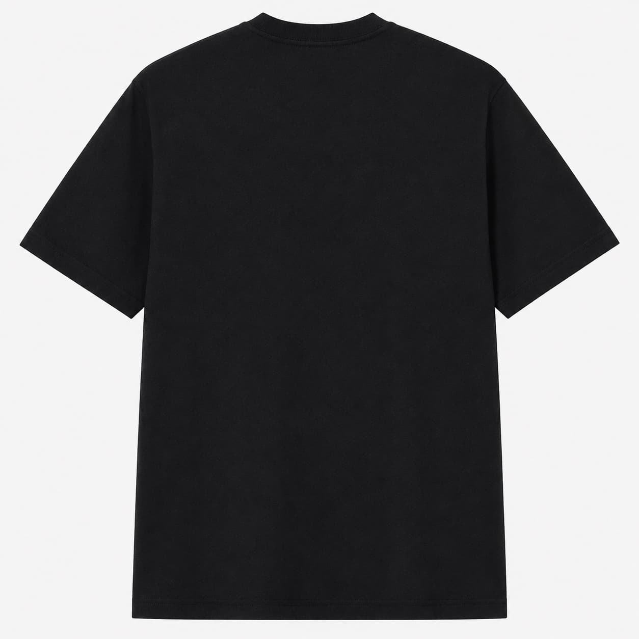 Plain black back of the Minecraft Kanye T-shirt
