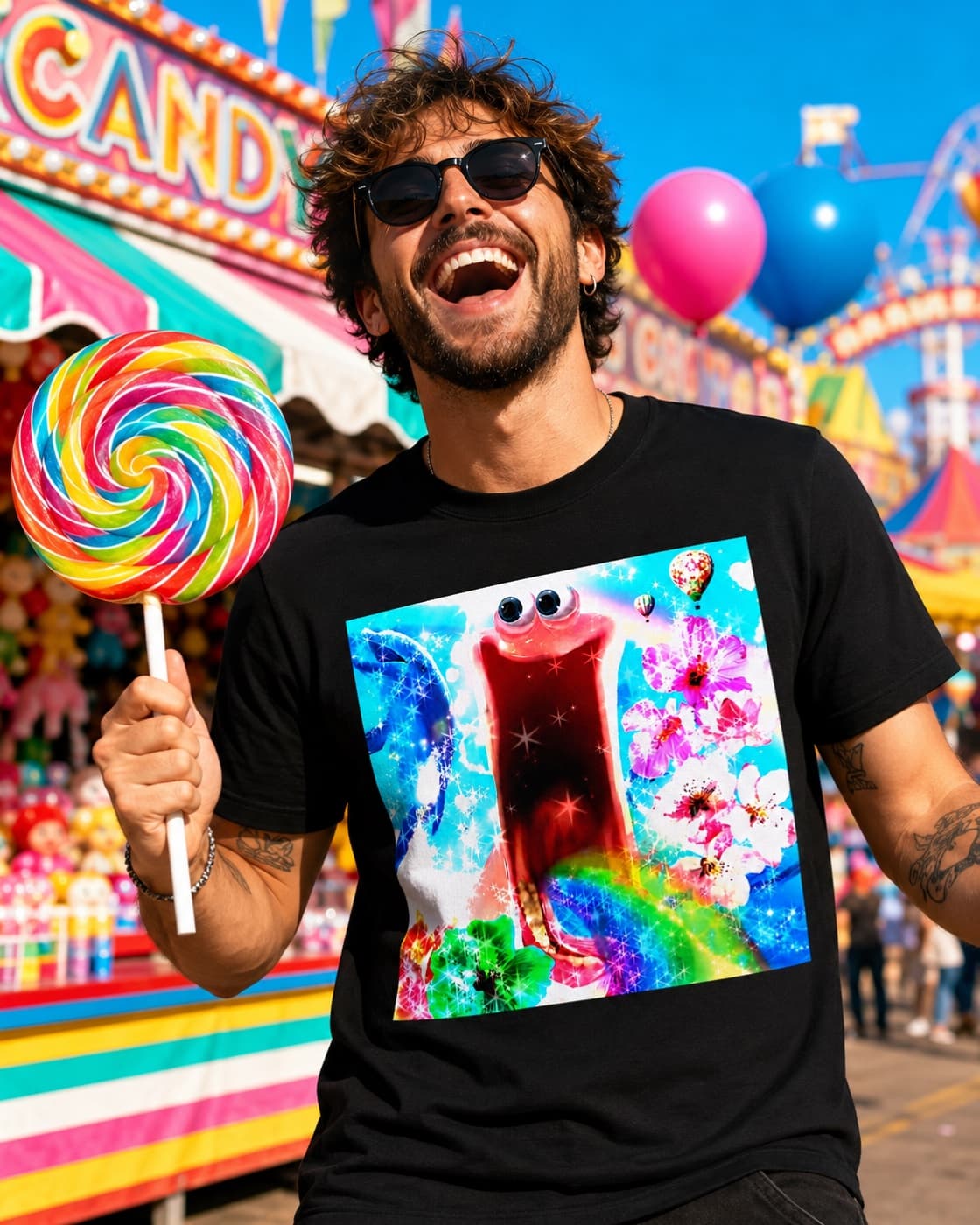 My Last Brain Cell T-shirt worn, lifestyle shot
