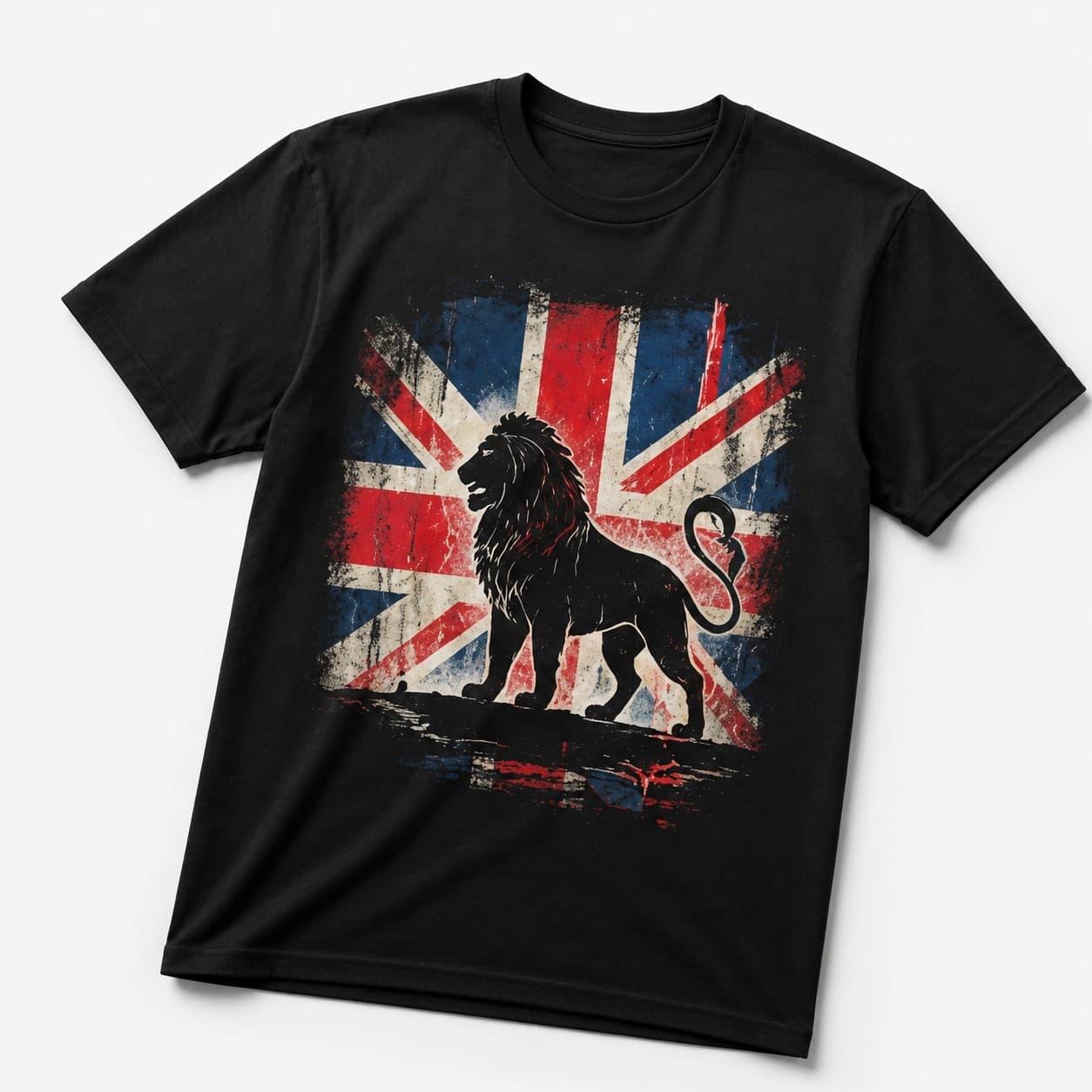 Pride of Britain black T-shirt, front print
