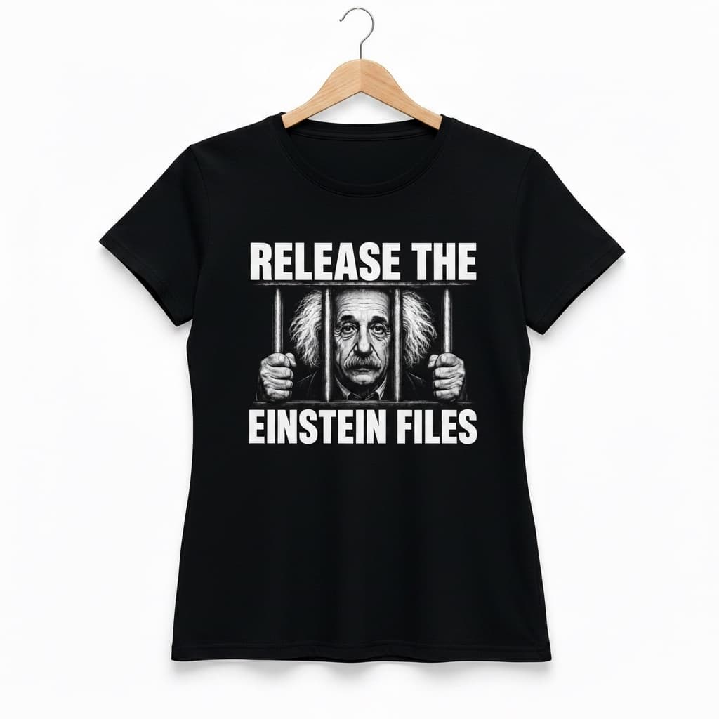 Release the Einstein Files T-Shirt — women's fit, Black, front