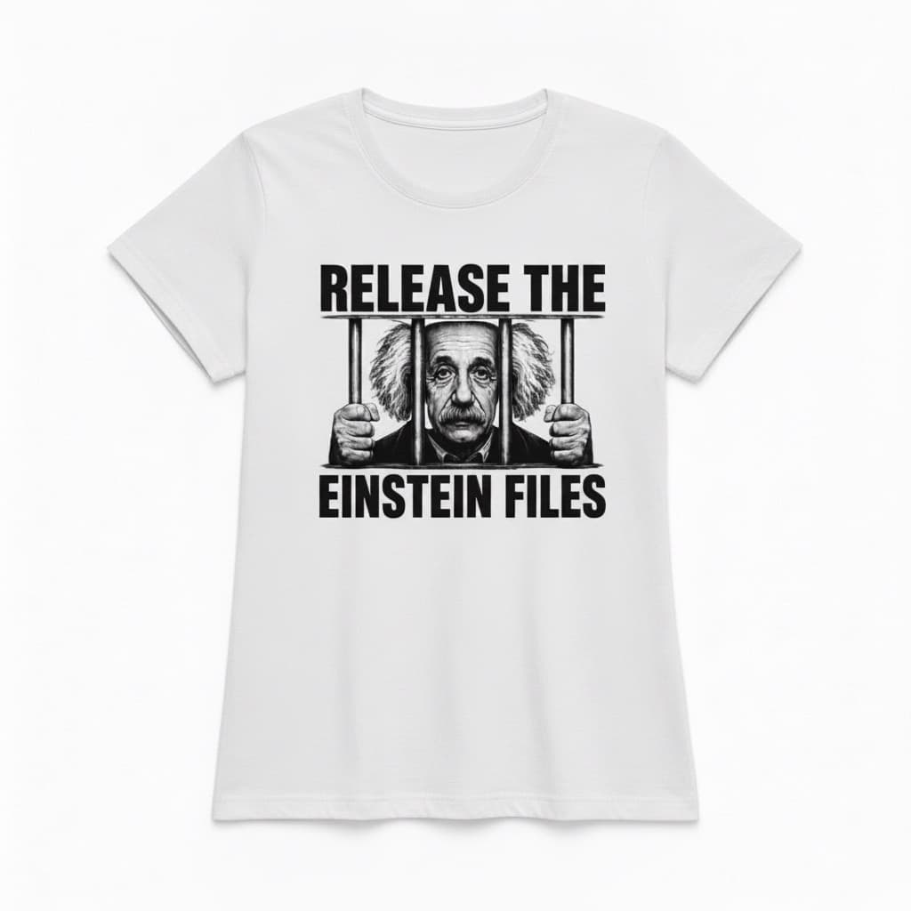 Release the Einstein Files T-Shirt — women's fit, White, front