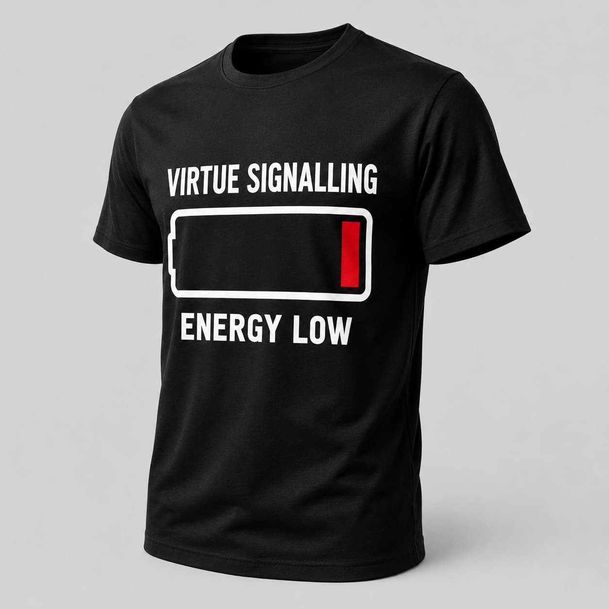 Virtue Signalling black T-shirt, front print