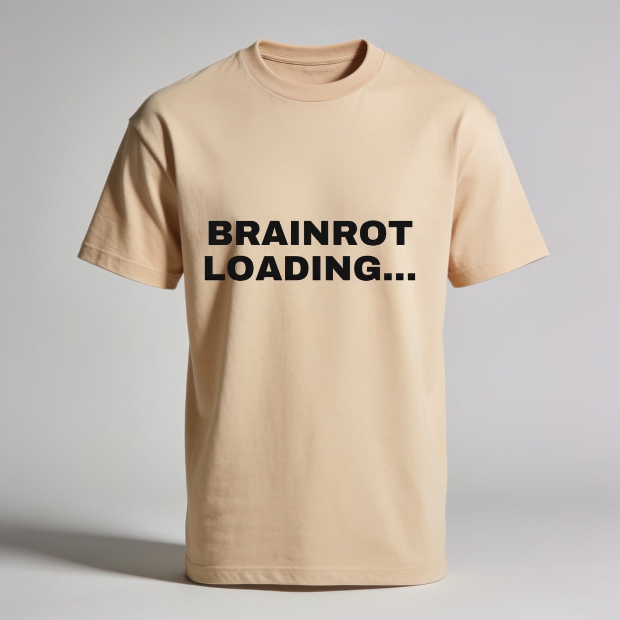 Brainrot Loading Sand T-shirt, front print