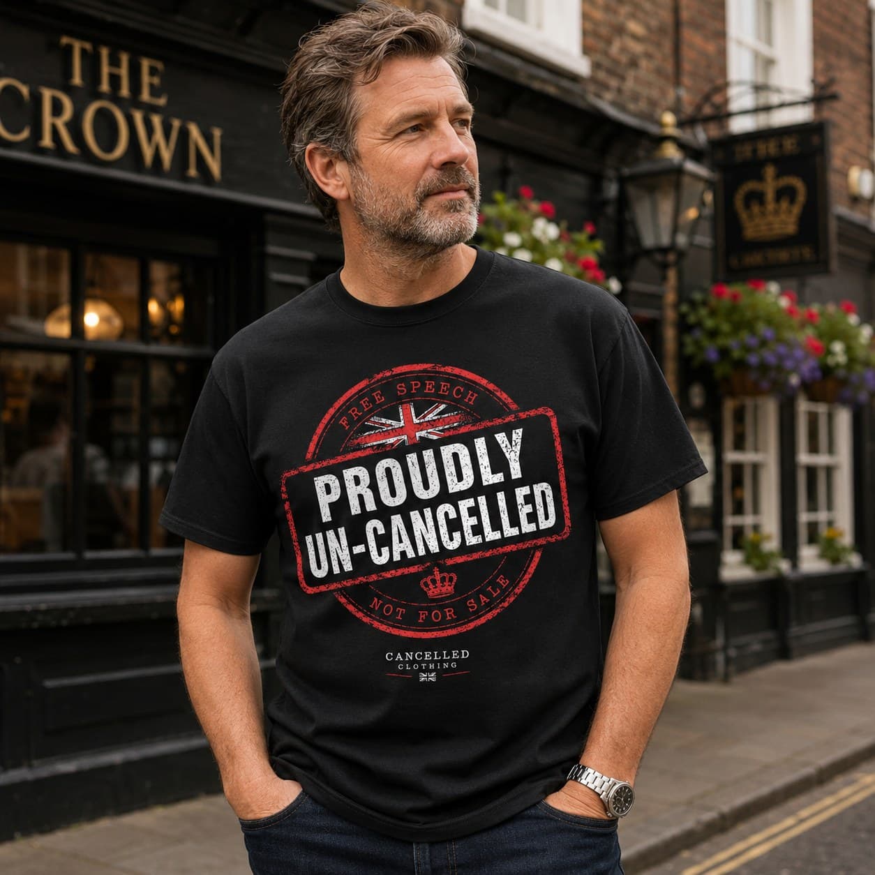 Proudly Un-Cancelled T-shirt worn
