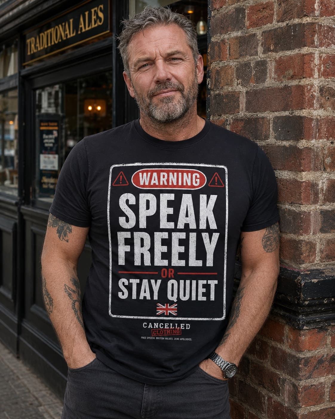 Speak Freely Or Stay Quiet T-shirt worn