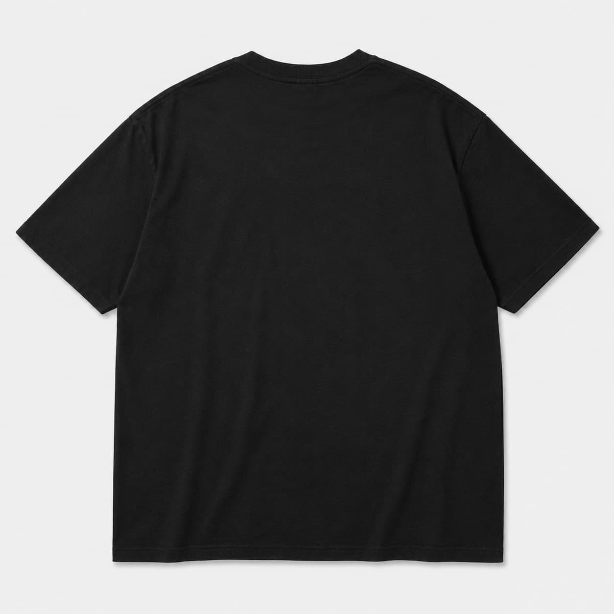 Plain black back of the Virtue Signal Lost T-shirt