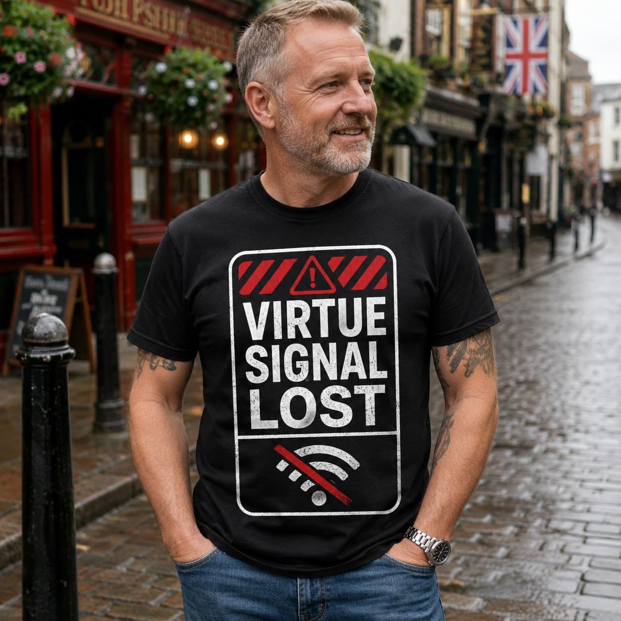 Virtue Signal Lost T-shirt worn
