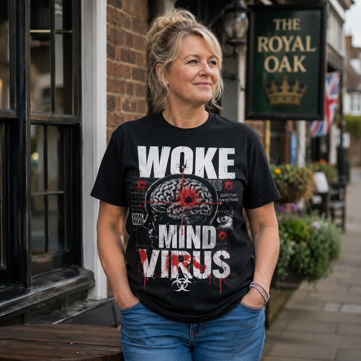 Woke Mind Virus T-shirt worn